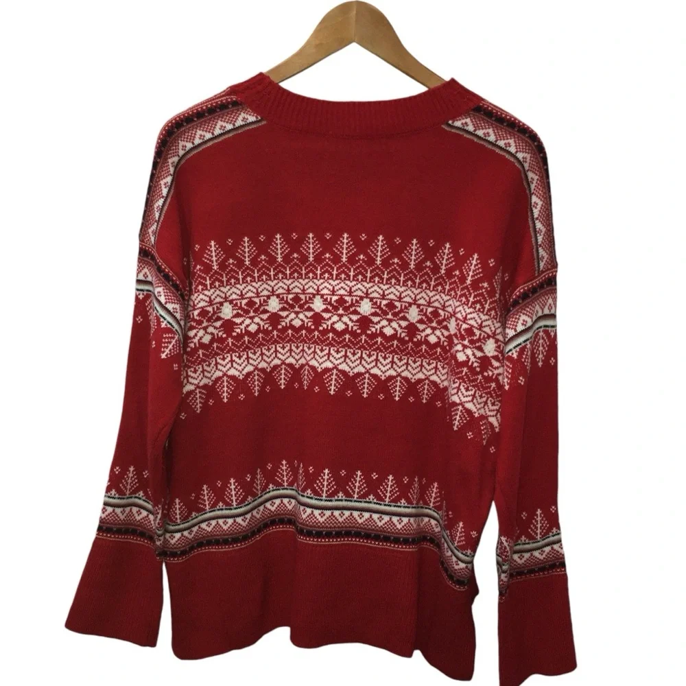 Tommy Hilfiger Red and White Patterned Sweater - Picture 10 of 14